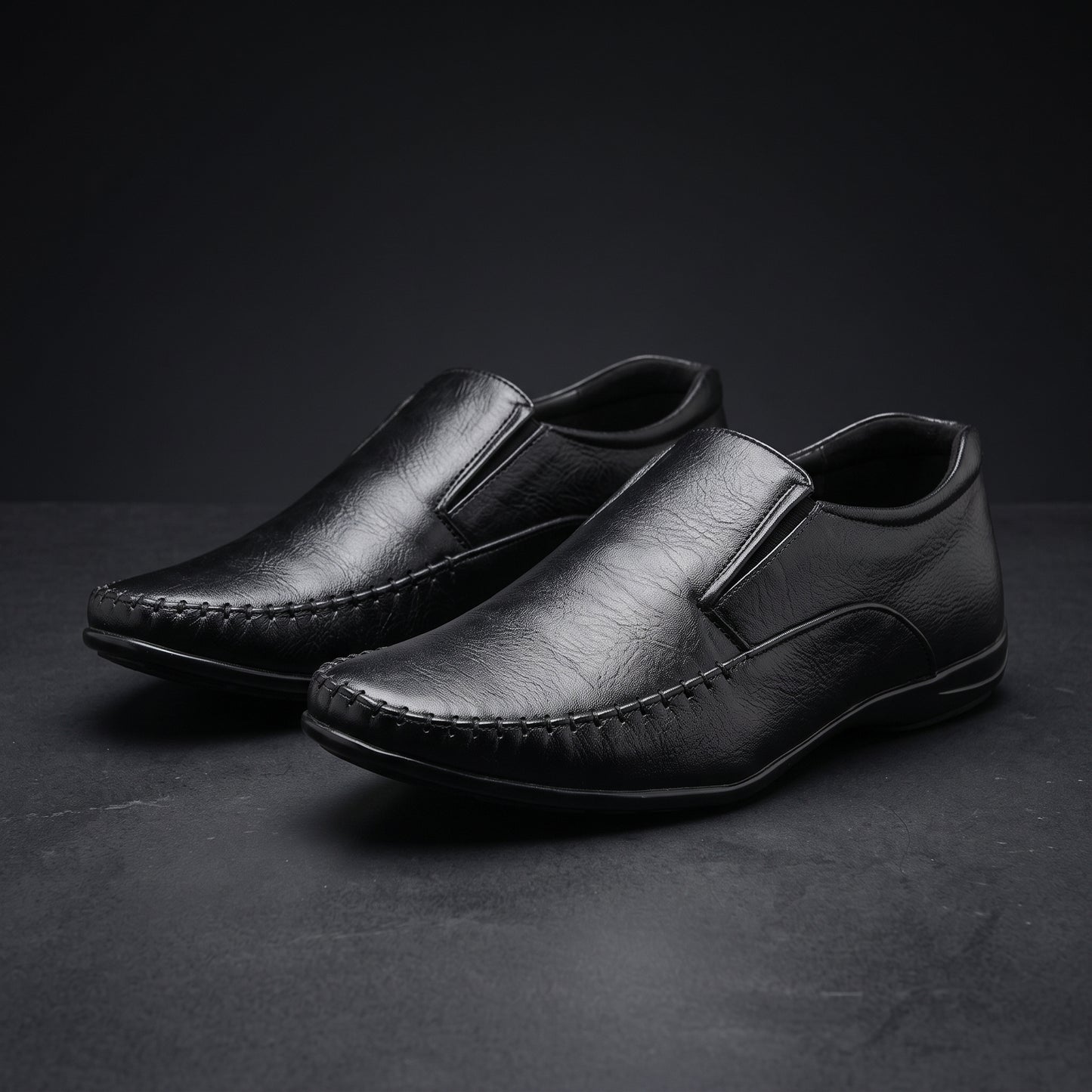 Men’s Black Office Shoes – Comfortable Formal Work Shoes