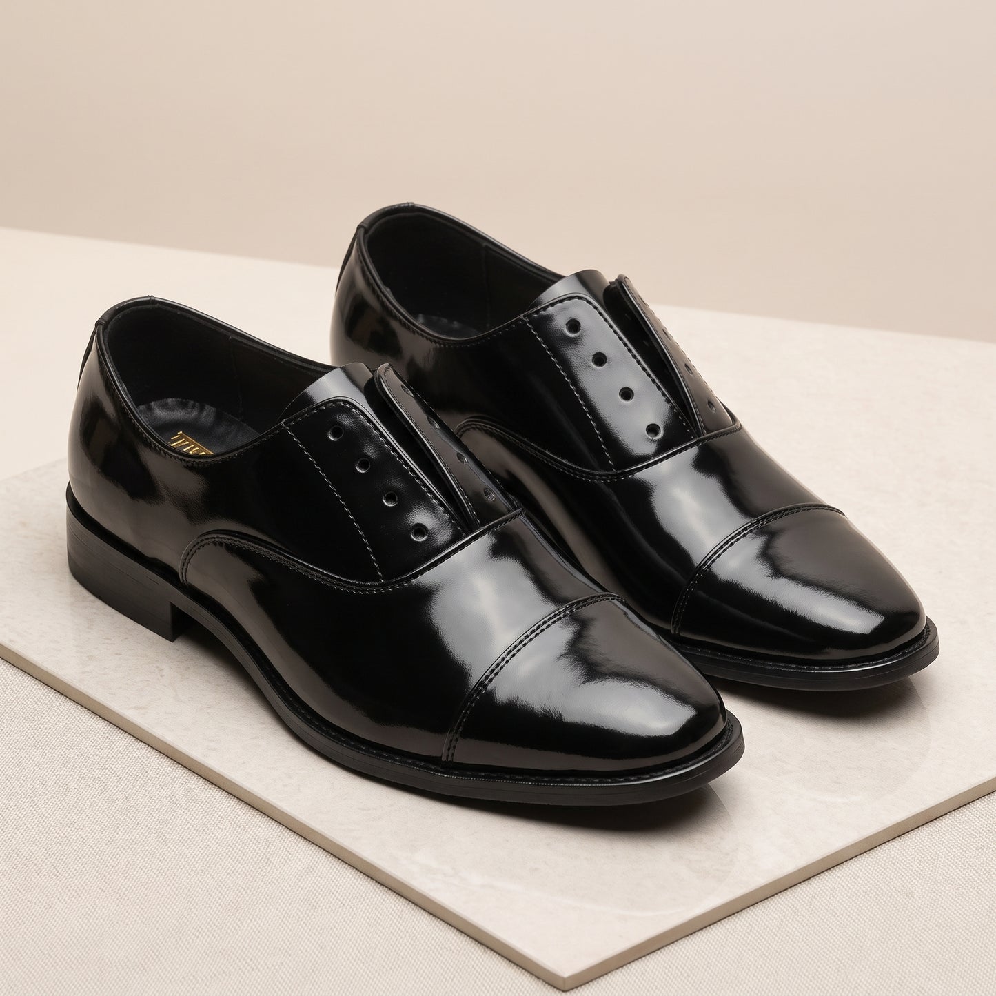 Men’s Black Loafer-Style Slip-On Shoes – Stylish & Comfortable